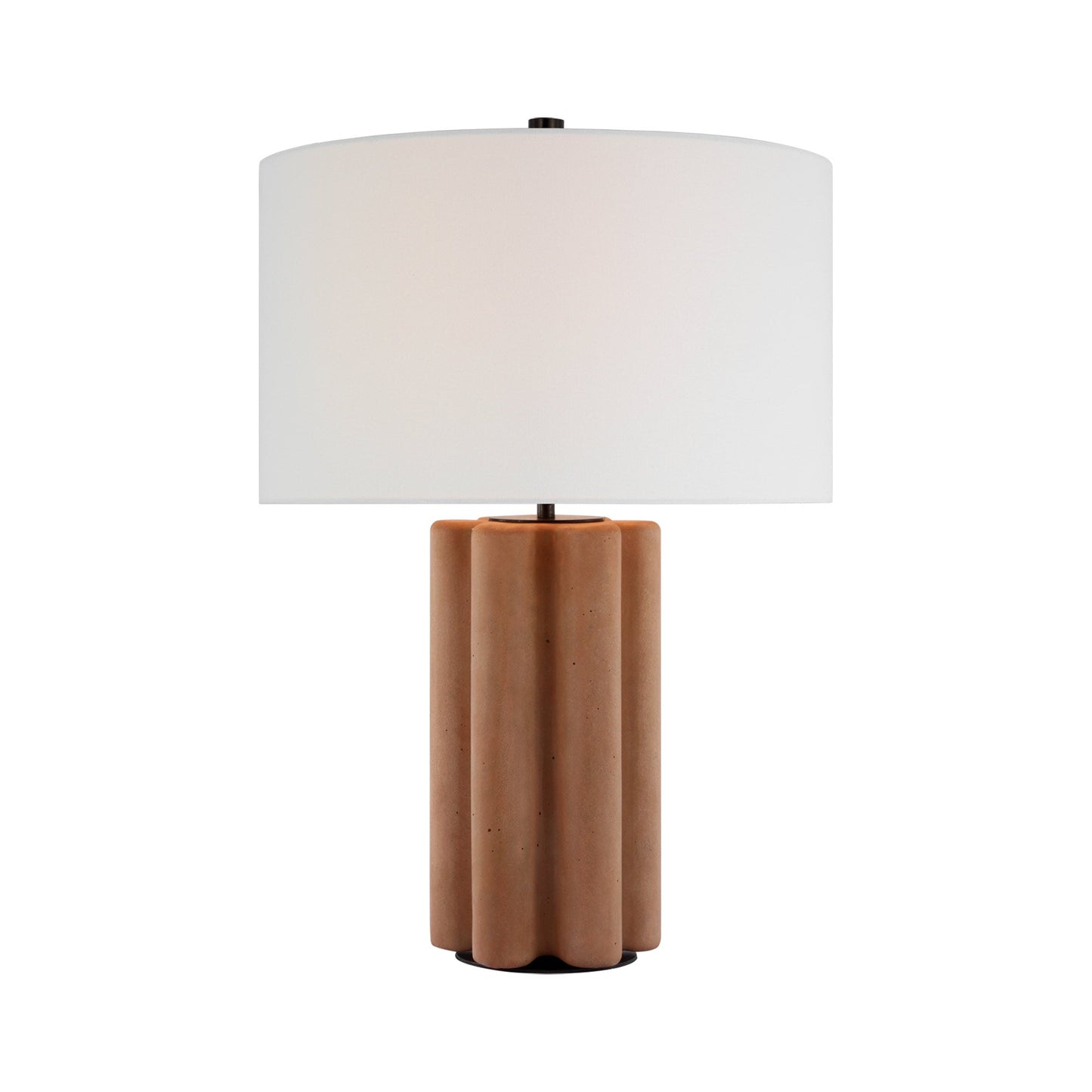 Vellig Table Lamp in Terracotta Stained Concrete.
