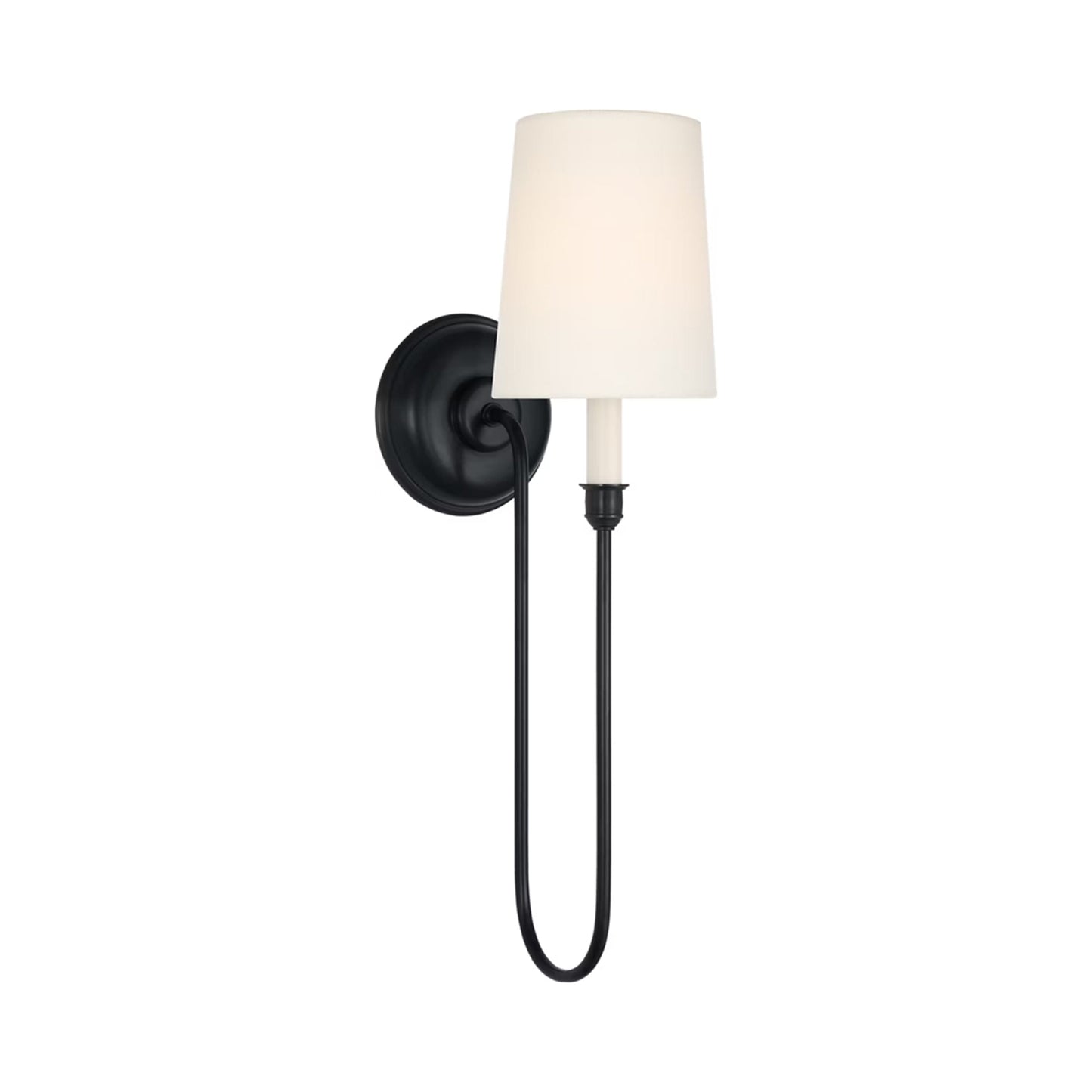 Vendome Deep Arm LED Rechargeable Wall Light in Bronze.