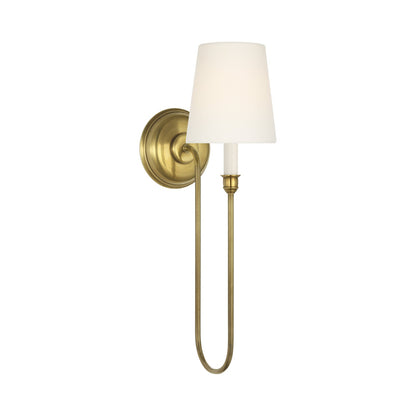 Vendome Deep Arm Wall Light in Hand-Rubbed Antique Brass.