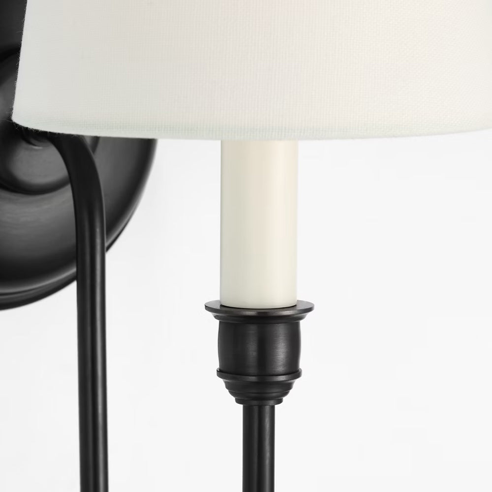 Vendome Deep Arm Wall Light in Detail.