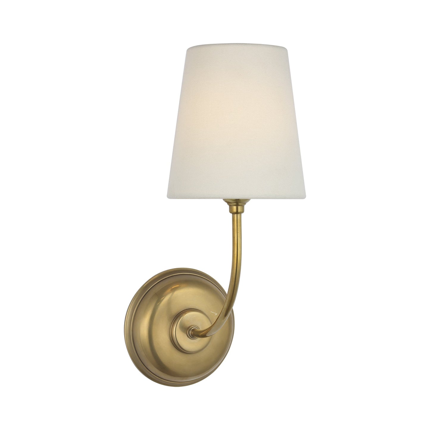 Vendome LED Rechargeable Wall Light in Hand-Rubbed Antique Brass (1-Light).