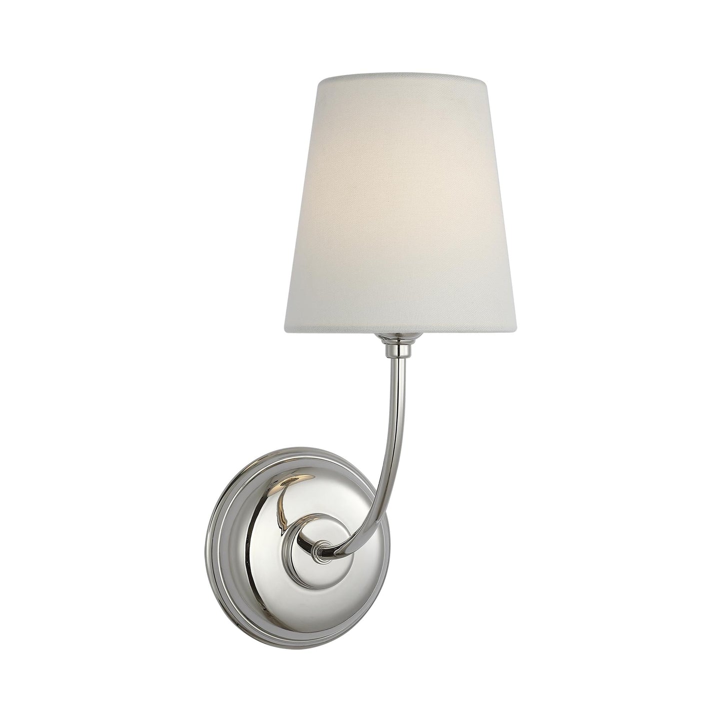 Vendome LED Rechargeable Wall Light in Polished Nickel (1-Light).