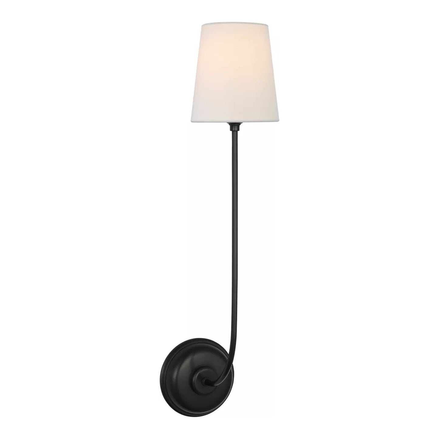 Vendome Wall Light in Bronze/Linen (25.75-Inch).