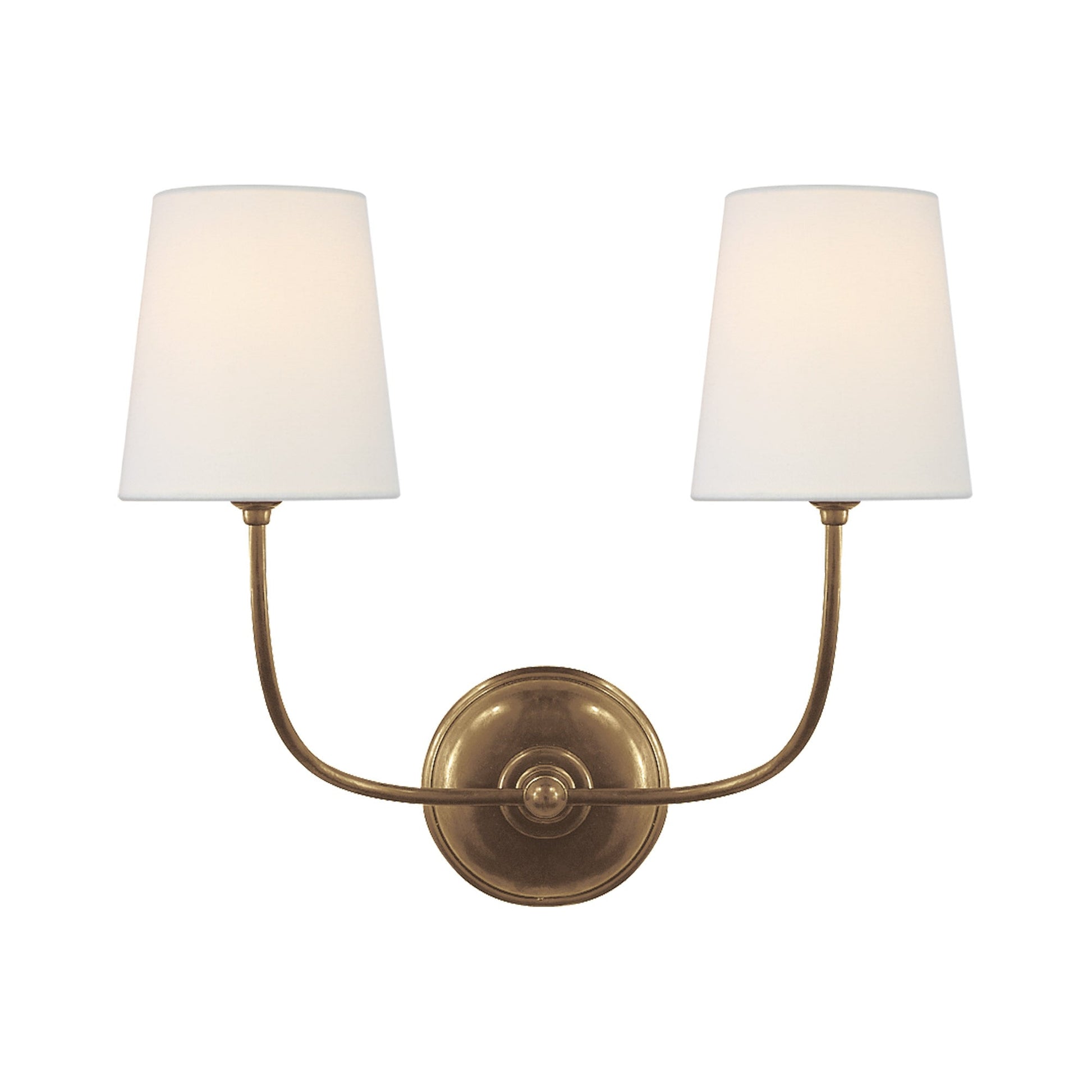 Vendome Wall Light in Hand-Rubbed Antique Brass (2-Light).
