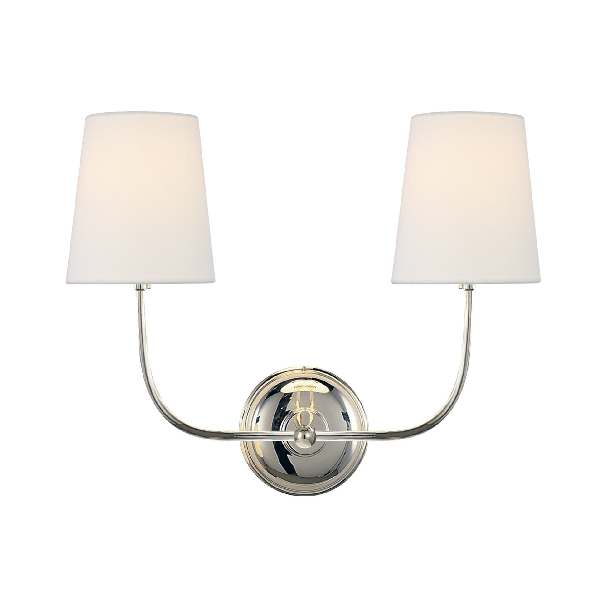 Vendome Wall Light in Polished Nickel (3-Light).
