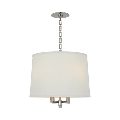 Westport Large Pendant Light in Polished Nickel.