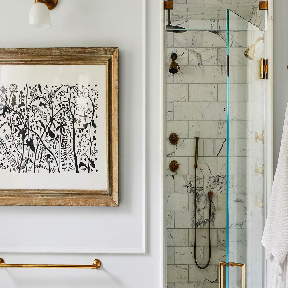 Wilton Bath Wall Light in bathroom.