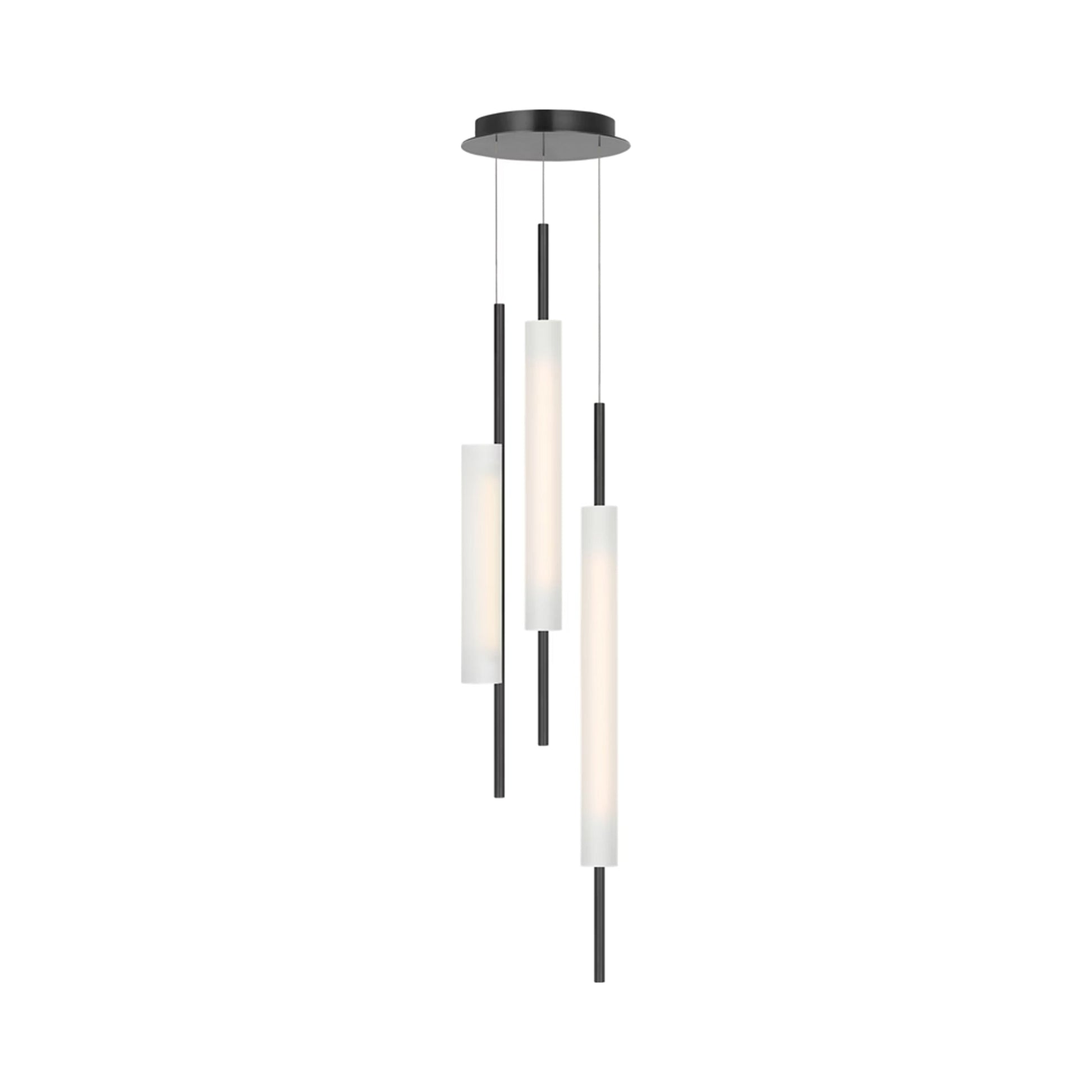 Windchime LED Chandelier in Bronze (3-Light).