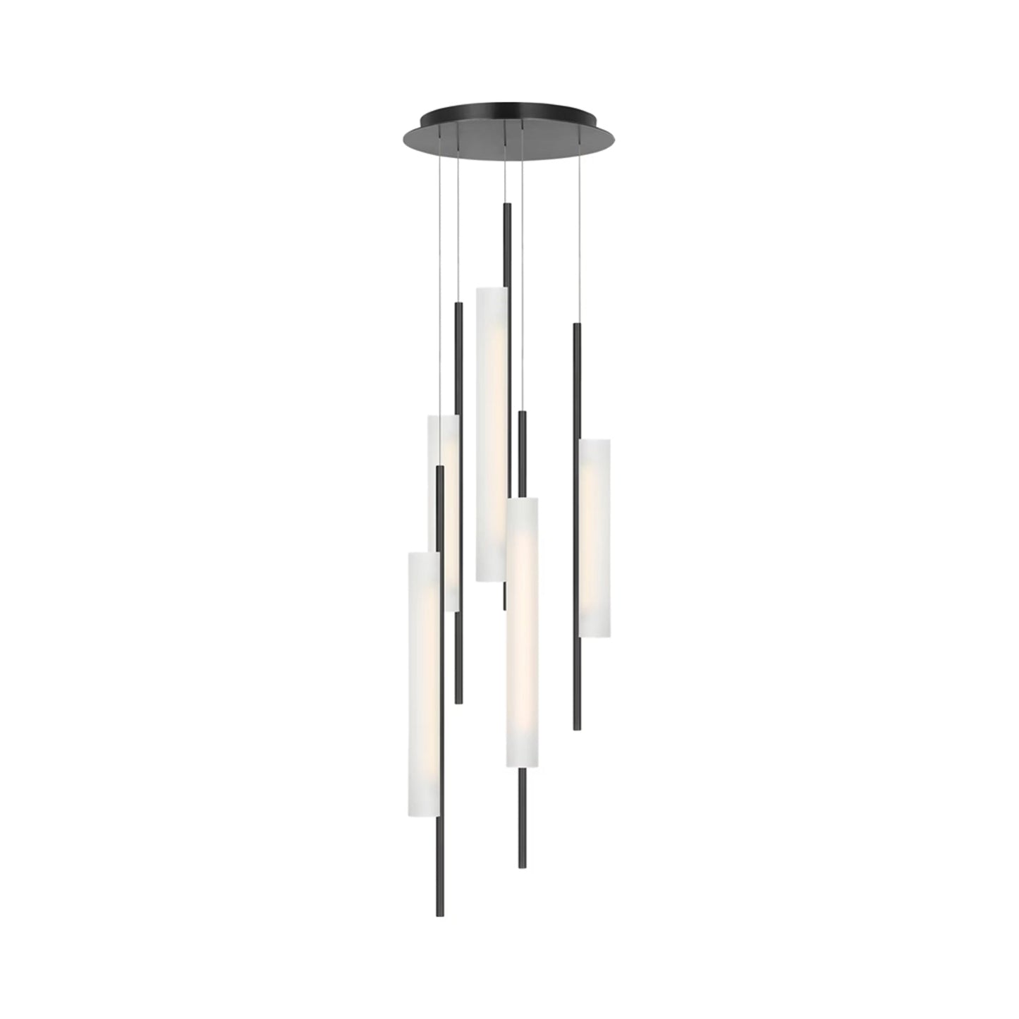 Windchime LED Chandelier in Bronze (5-Light).