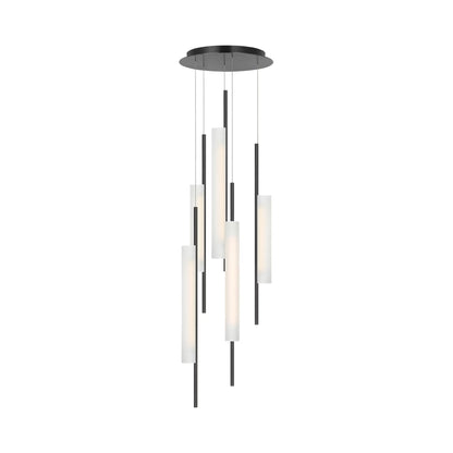 Windchime LED Chandelier in Bronze (5-Light).