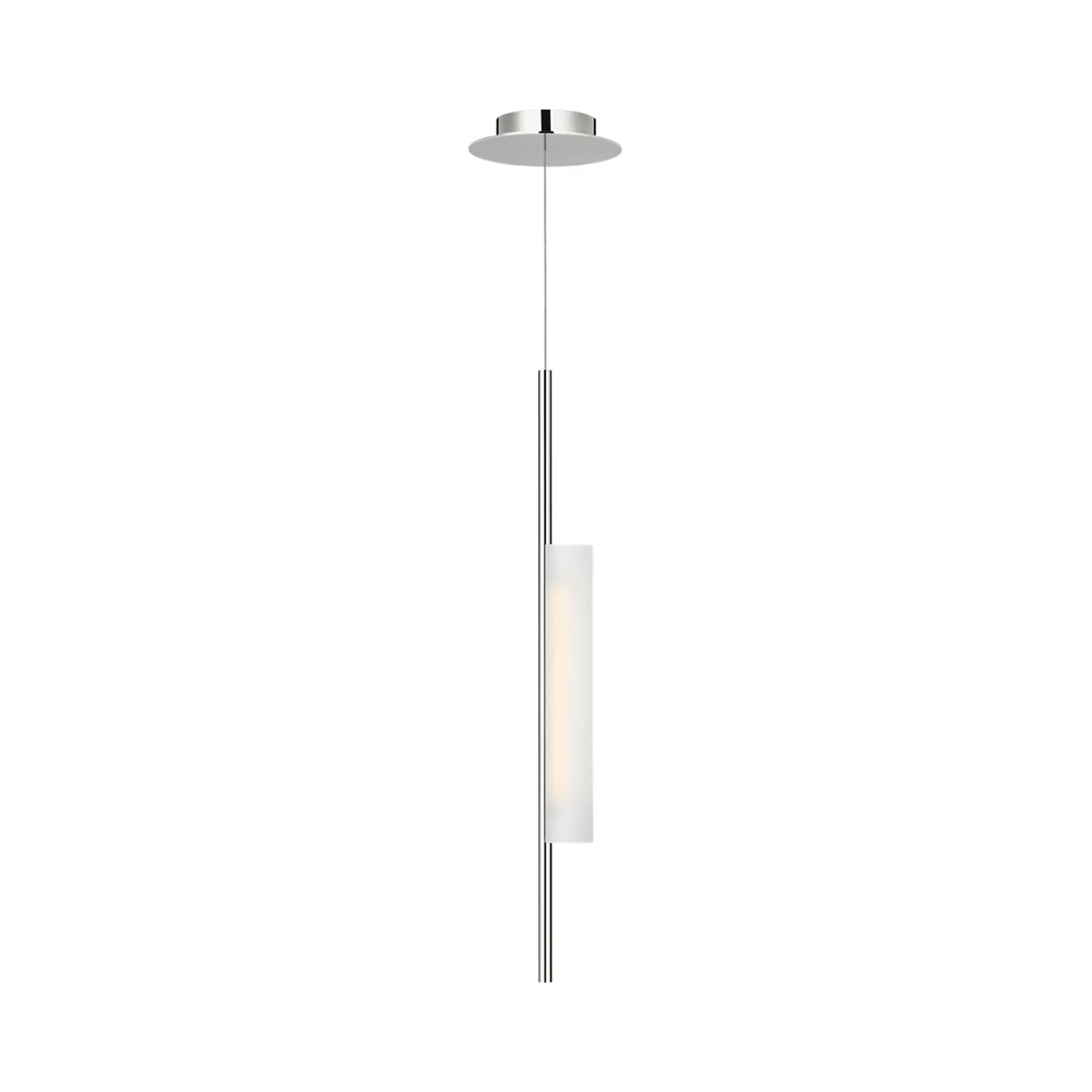 Windchime LED Pendant Light in Polished Nickel.