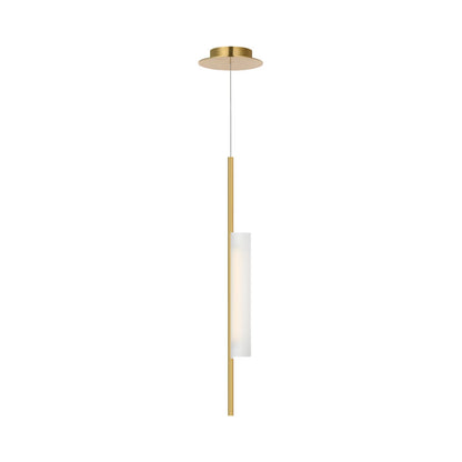 Windchime LED Pendant Light in Soft Brass.