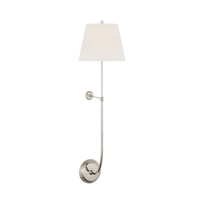 Wyatt Statement Wall Light in Polished Nickel.
