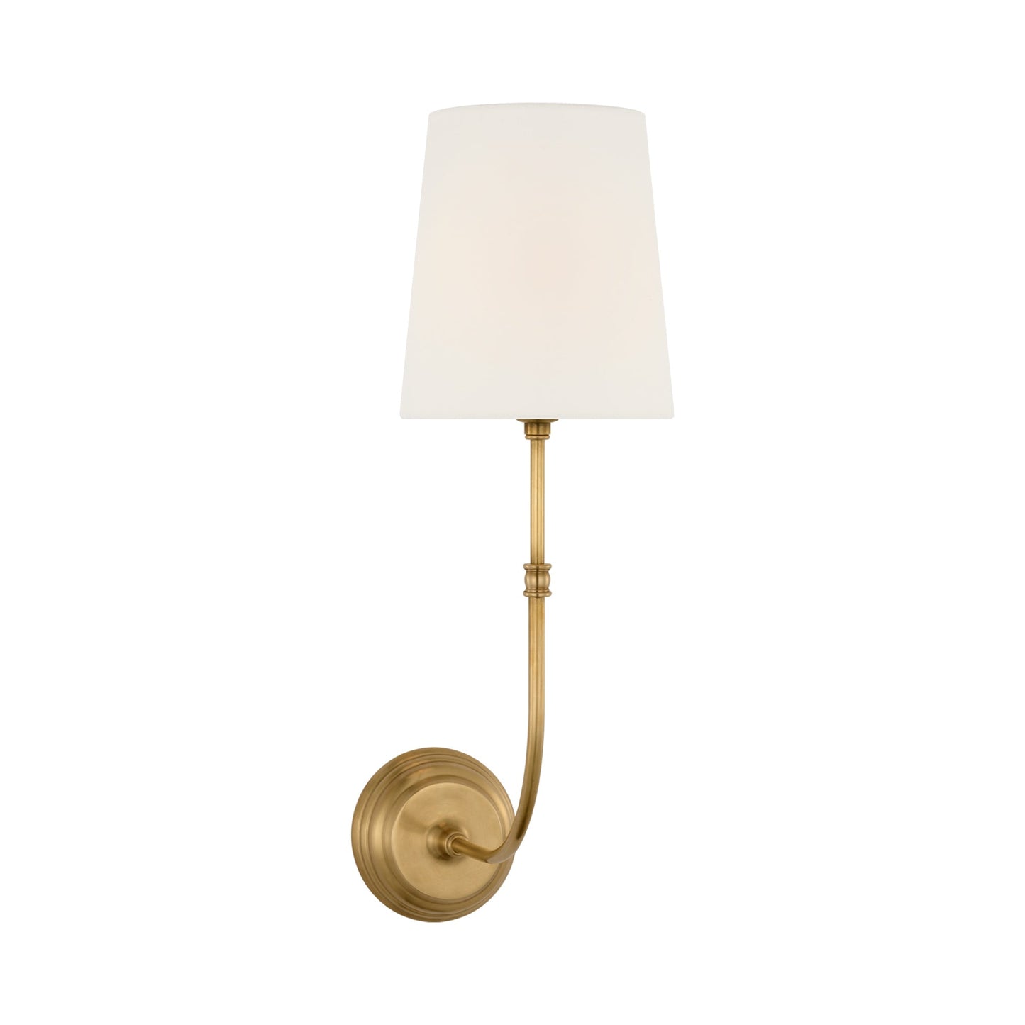 Wyatt Wall Light in Hand Rubbed Antique Brass.