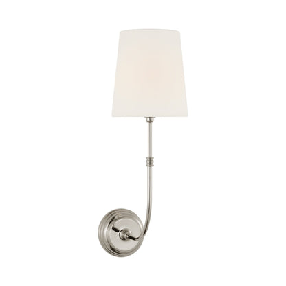 Wyatt Wall Light in Polished Nickel.