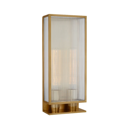 York Outdoor Wall Light in Soft Brass (2-Light/Large).