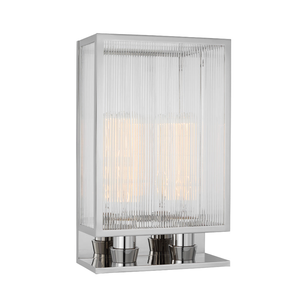 York  Wall Light in Polished Nickel (2-Light/Small).