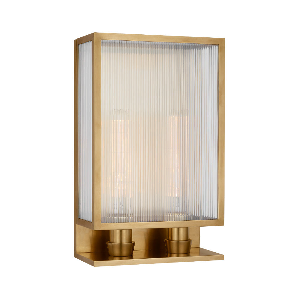 York  Wall Light in Soft Brass (2-Light/Small).