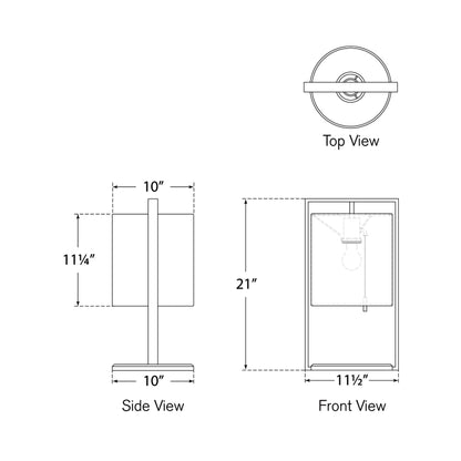 Zenz Table Lamp - line drawing.