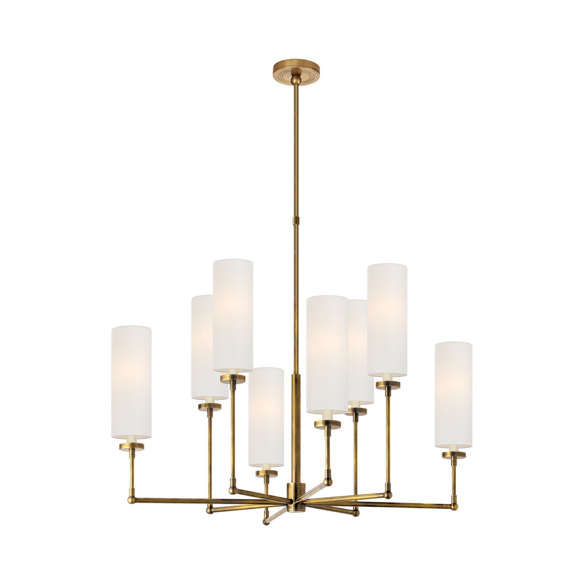 Ziyi Chandelier in Hand-Rubbed Antique Brass.