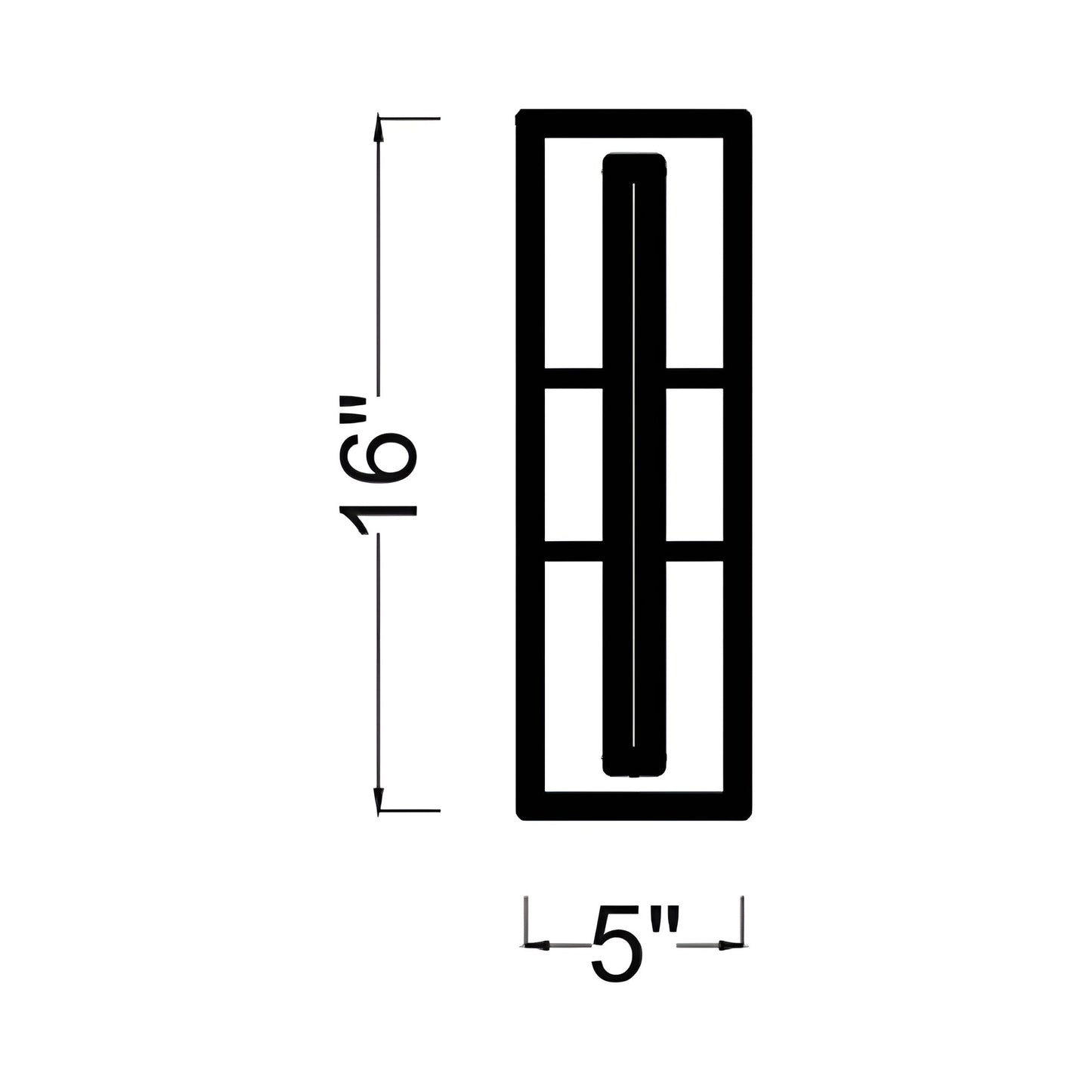 Abner Outdoor LED Wall Light - line drawing.