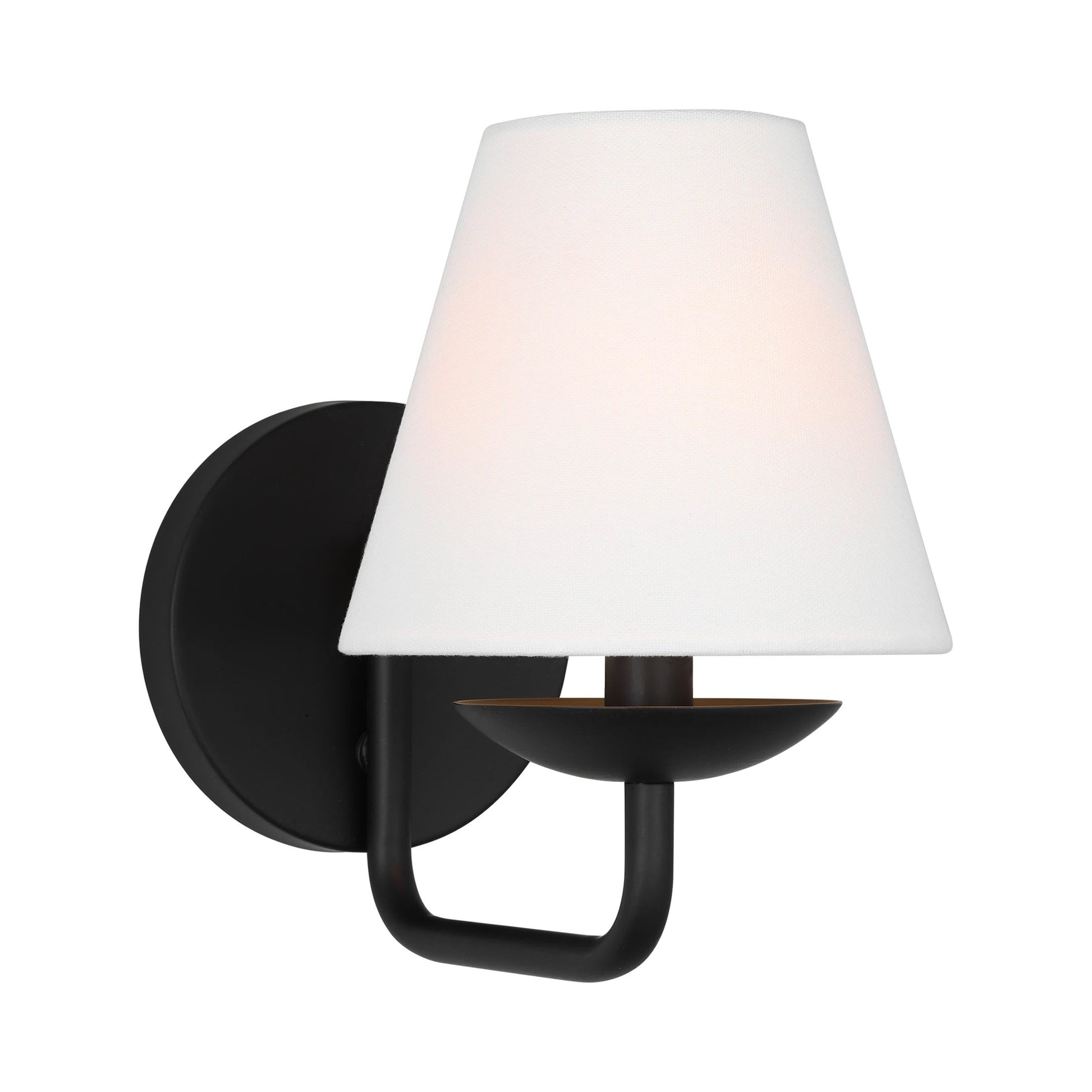 Albion Bath Wall Light in Midnight Black.