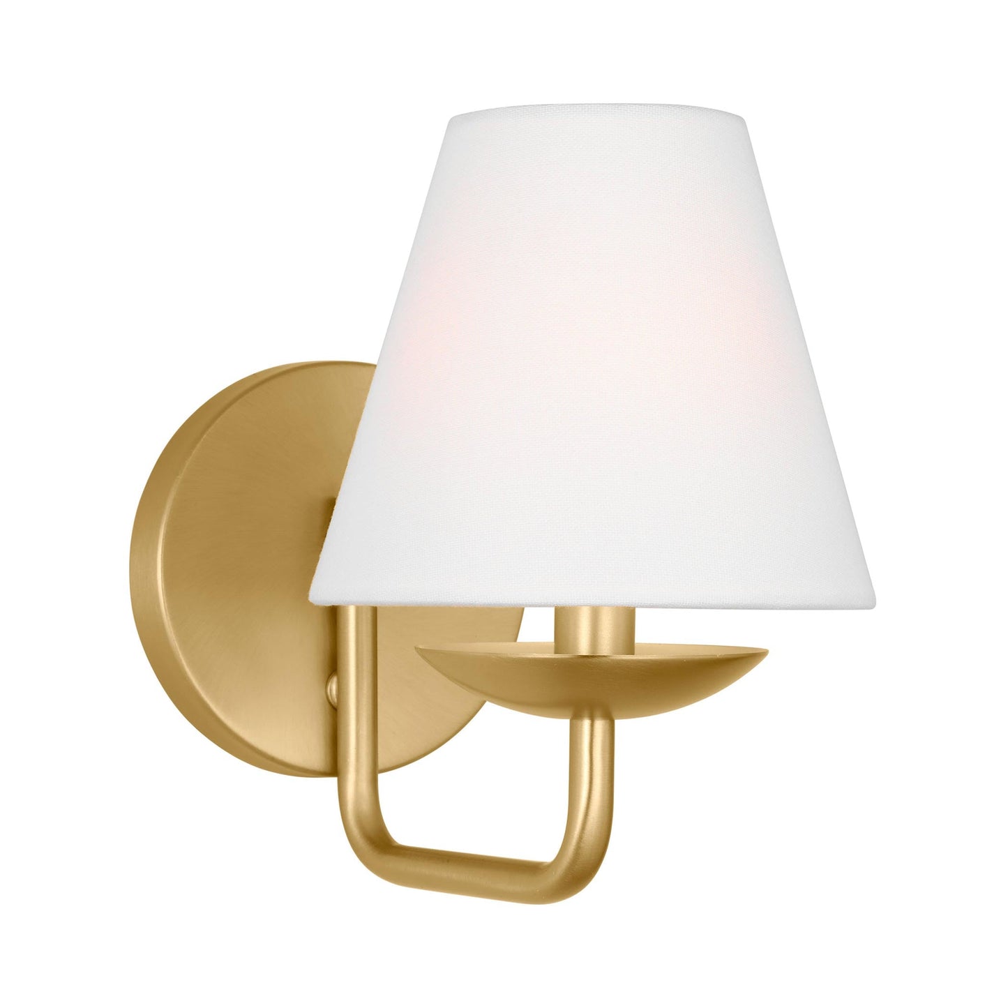 Albion Bath Wall Light in Satin Brass.