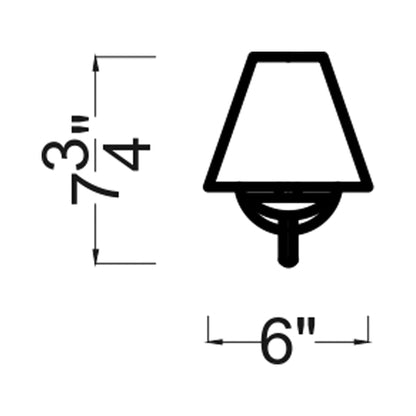 Albion Bath Wall Light - line drawing.