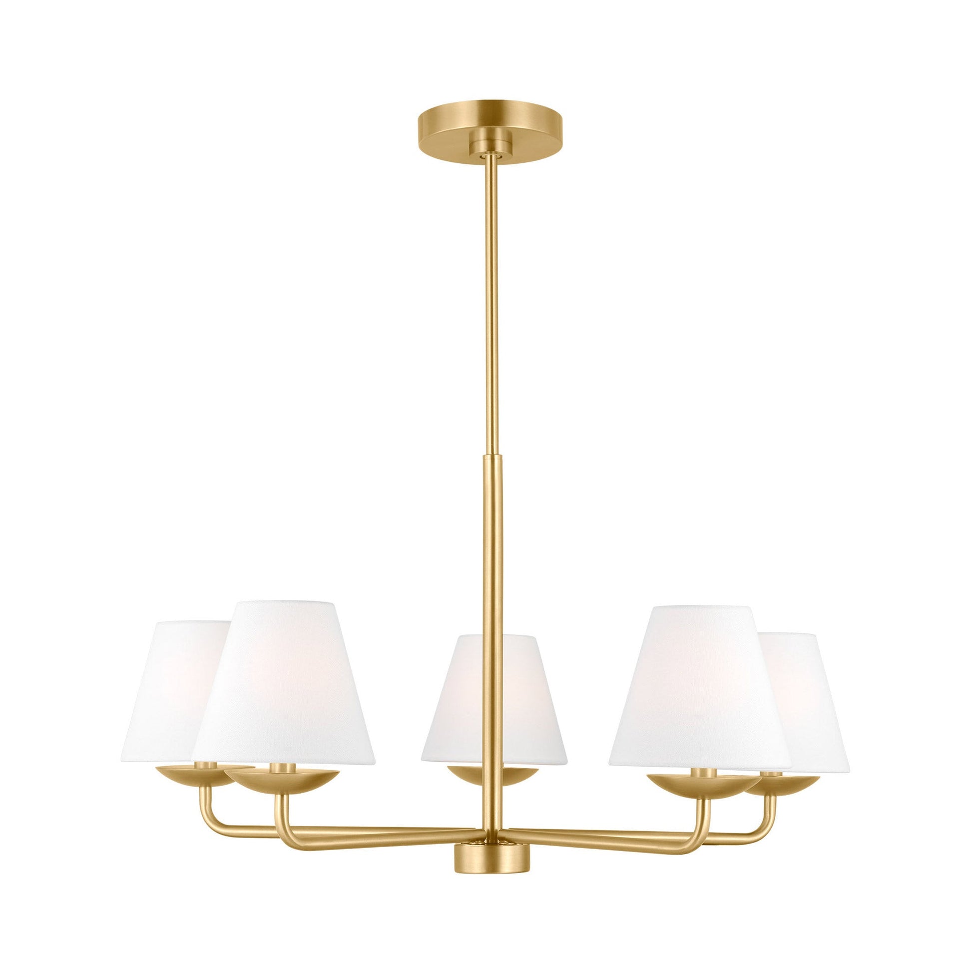 Albion Chandelier in Satin Brass (Medium).
