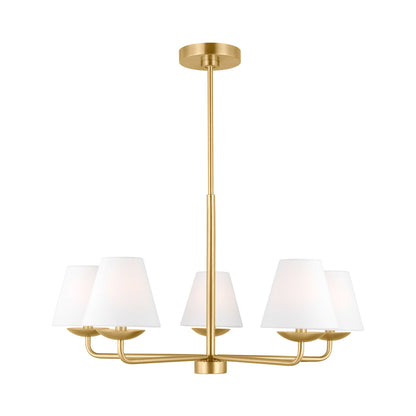 Albion Chandelier in Satin Brass (Medium).