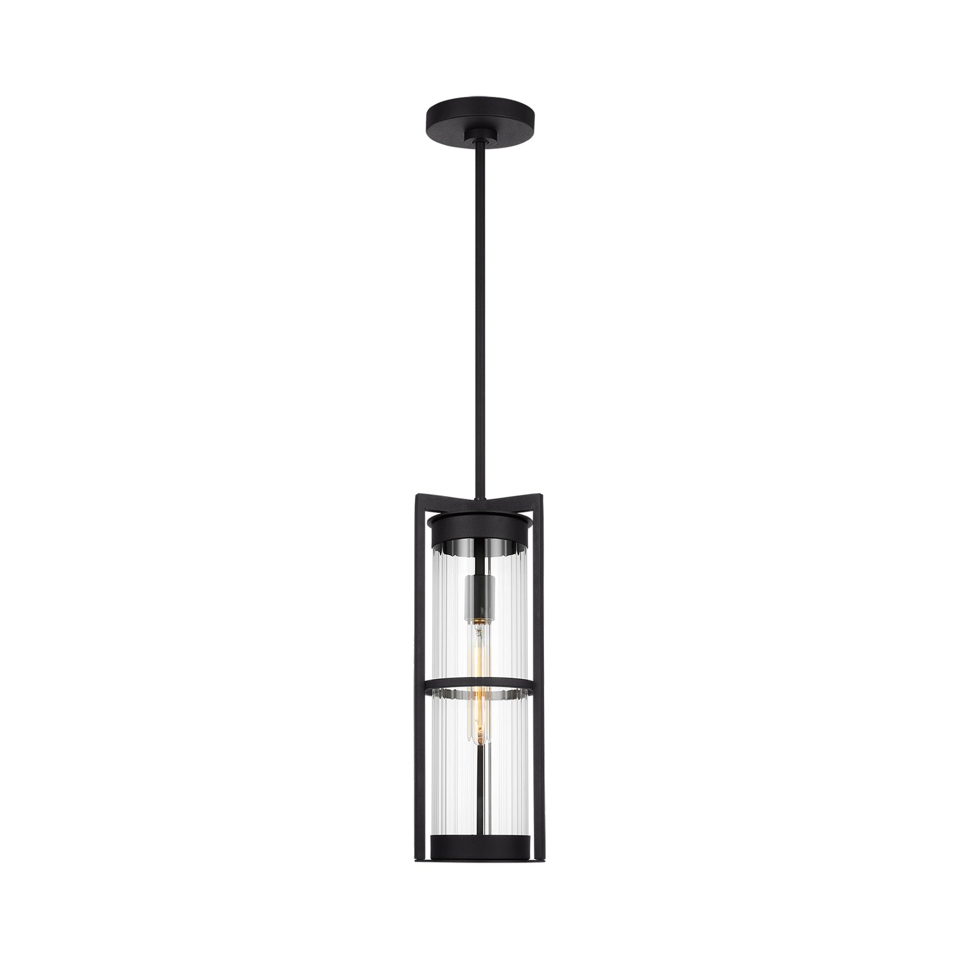 Alcona Outdoor Pendant Light in Black.