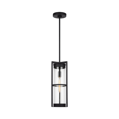 Alcona Outdoor Pendant Light in Black.
