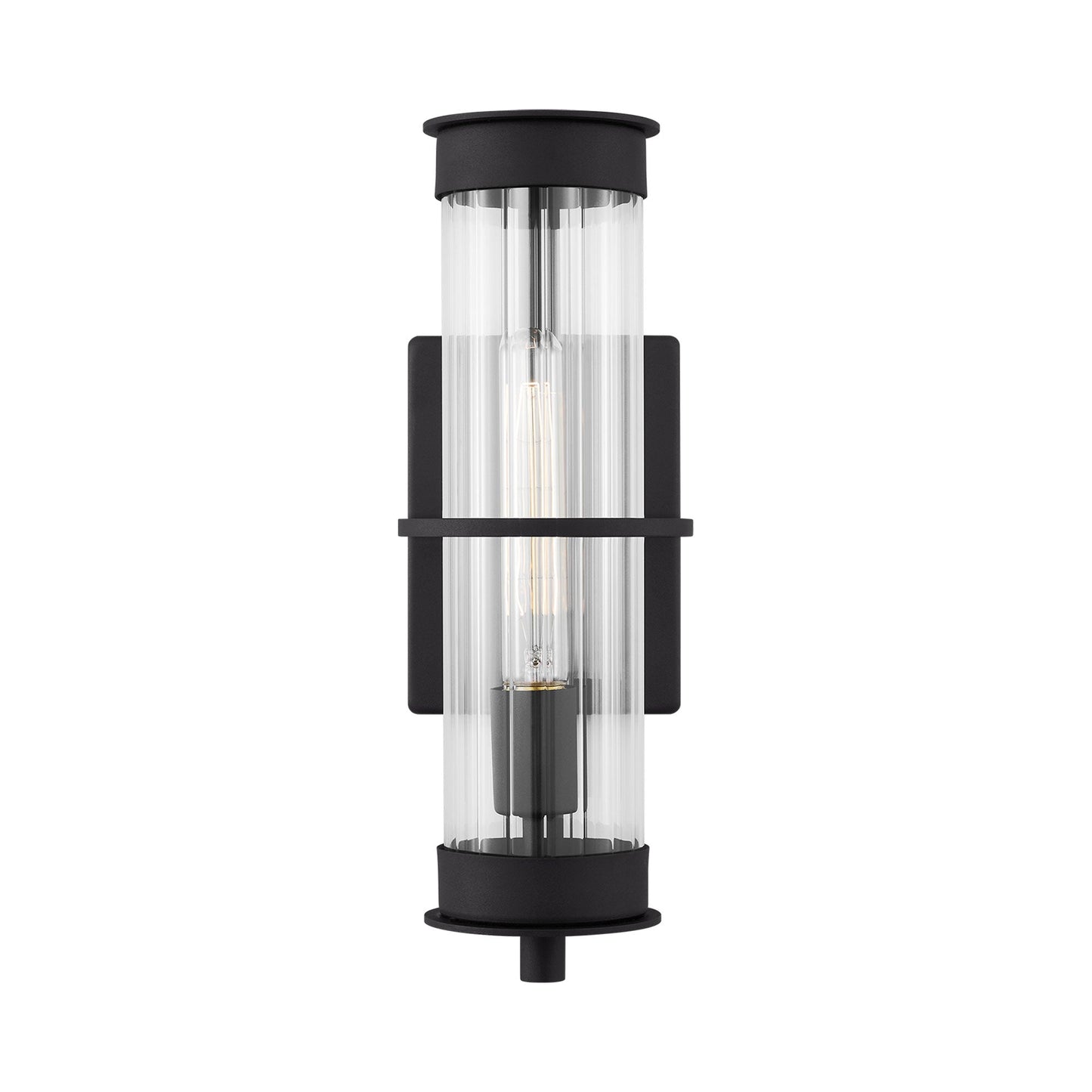 Alcona Outdoor Wall Light in Black (Medium).