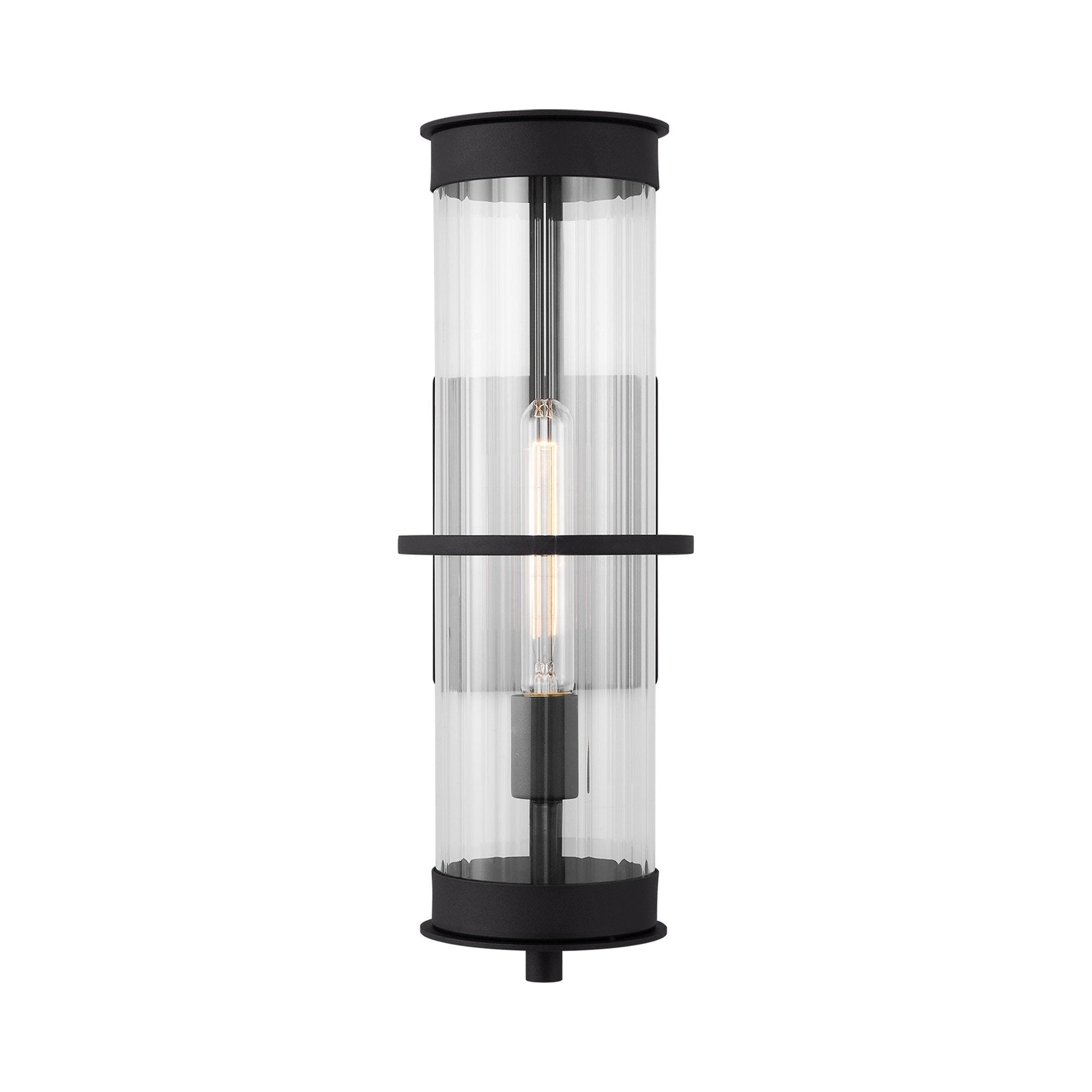 Alcona Outdoor Wall Light in Black (Large).
