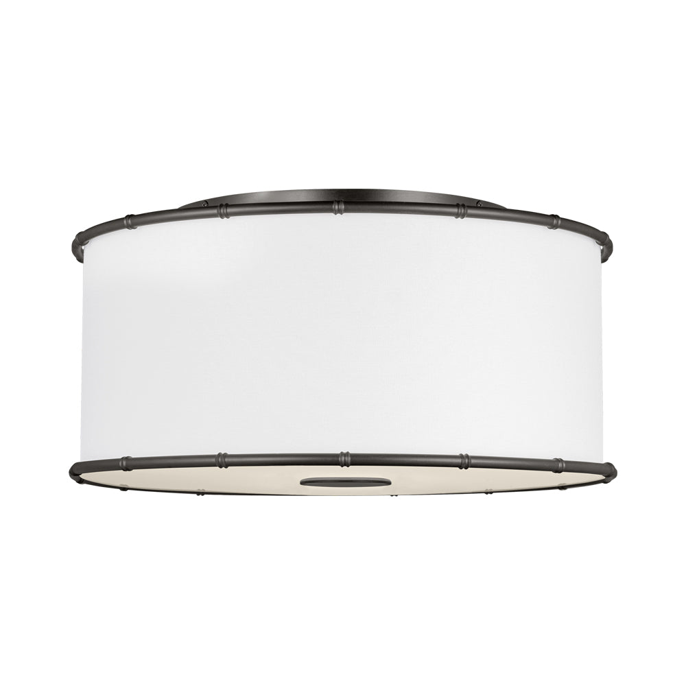 Aldric Flush Mount Ceiling Light in Aged Iron.
