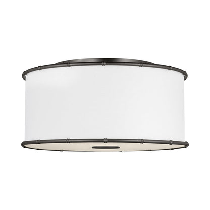 Aldric Flush Mount Ceiling Light in Aged Iron.