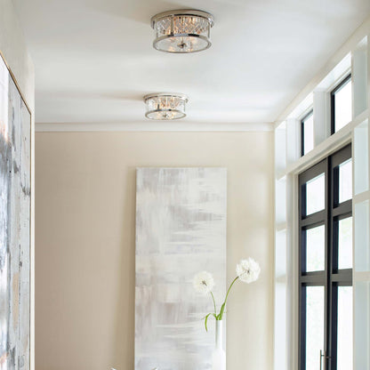 Alec Flush Mount Ceiling Light in hallway.