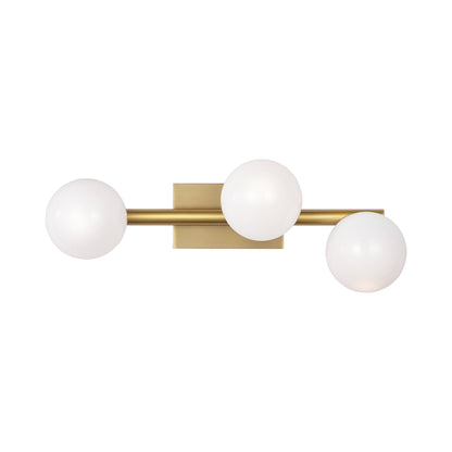 Altair Bath Vanity Light in Burnished Brass (3-Light).