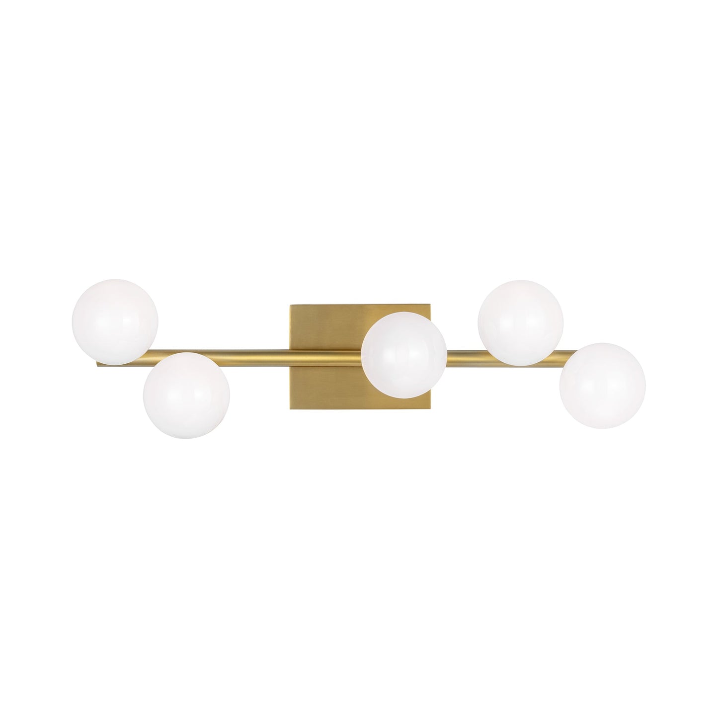 Altair Bath Vanity Light in Burnished Brass (5-Light).