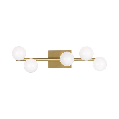 Altair Bath Vanity Light in Burnished Brass (5-Light).