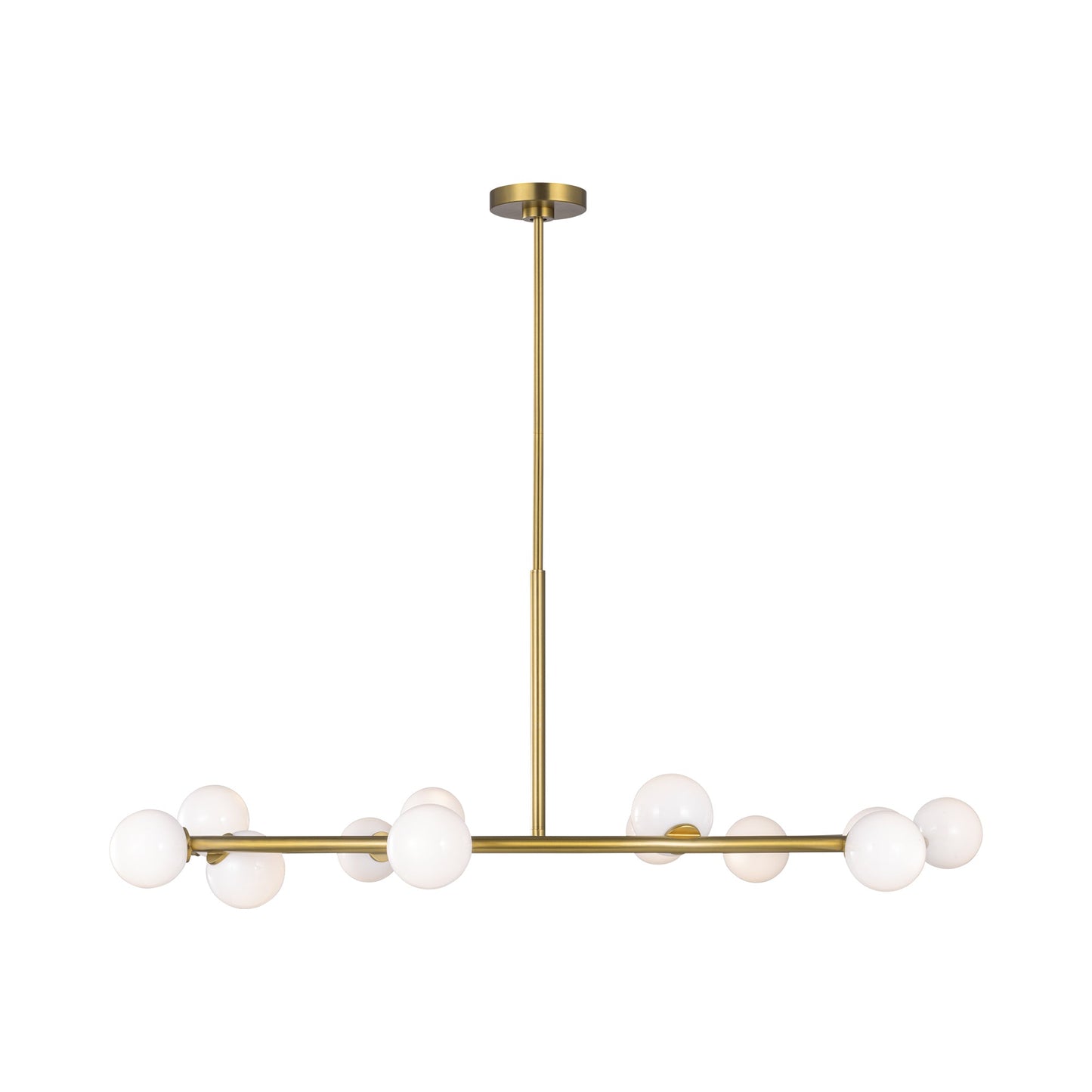 Altair Chandelier in Burnished Brass.