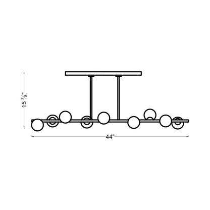 Altair Chandelier - line drawing.