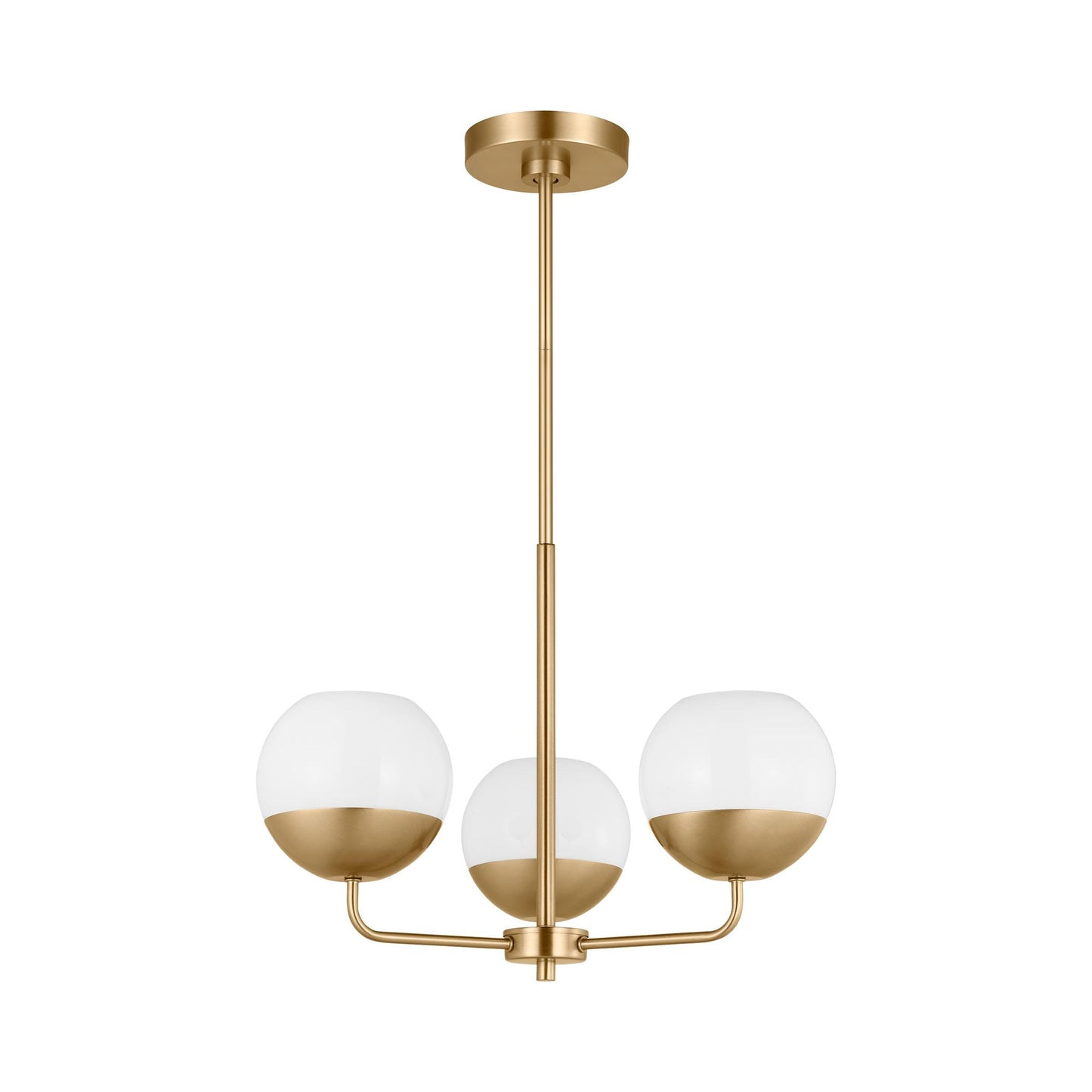 Alvin Chandelier in Satin Brass (3-Light).