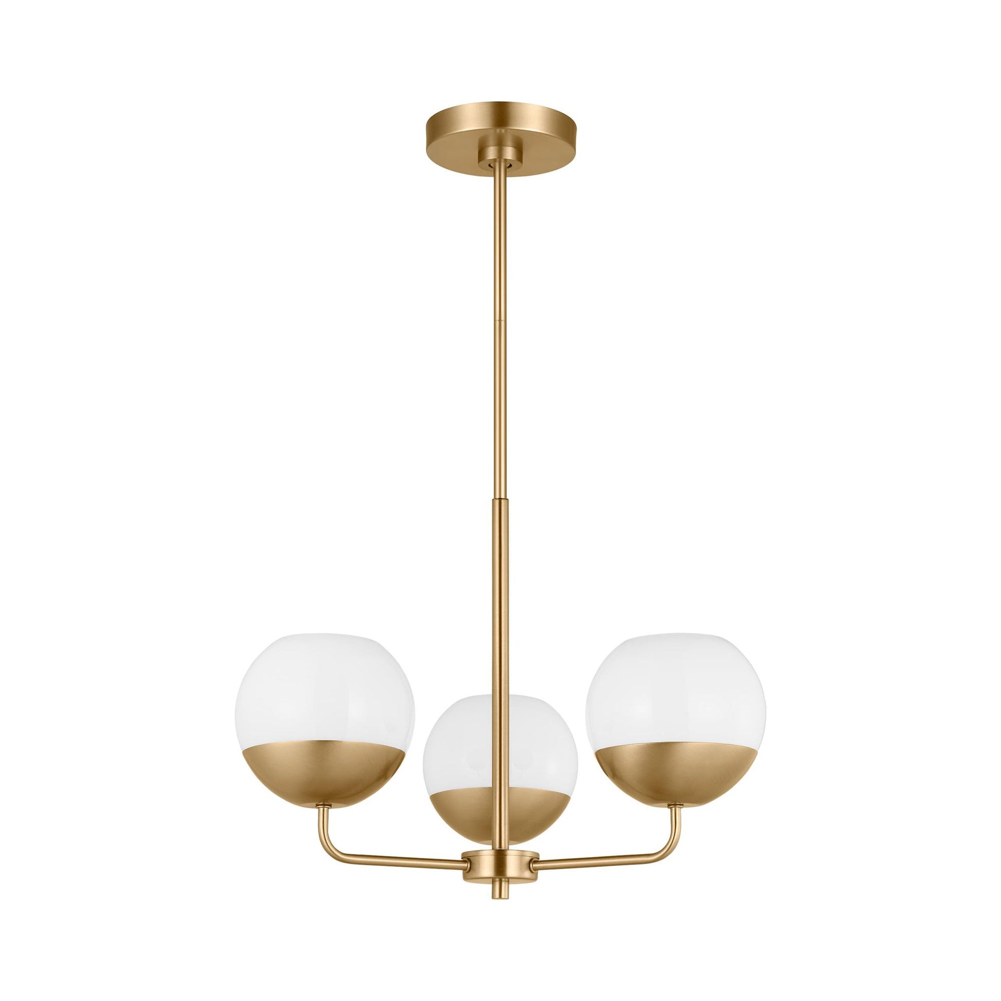 Alvin Chandelier in Satin Brass (3-Light).