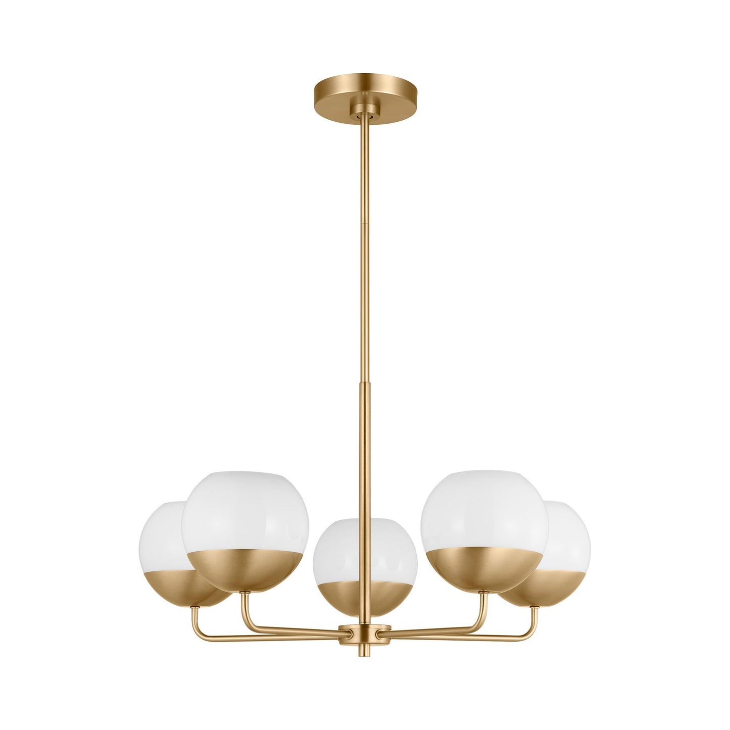 Alvin Chandelier in Satin Brass (5-Light).