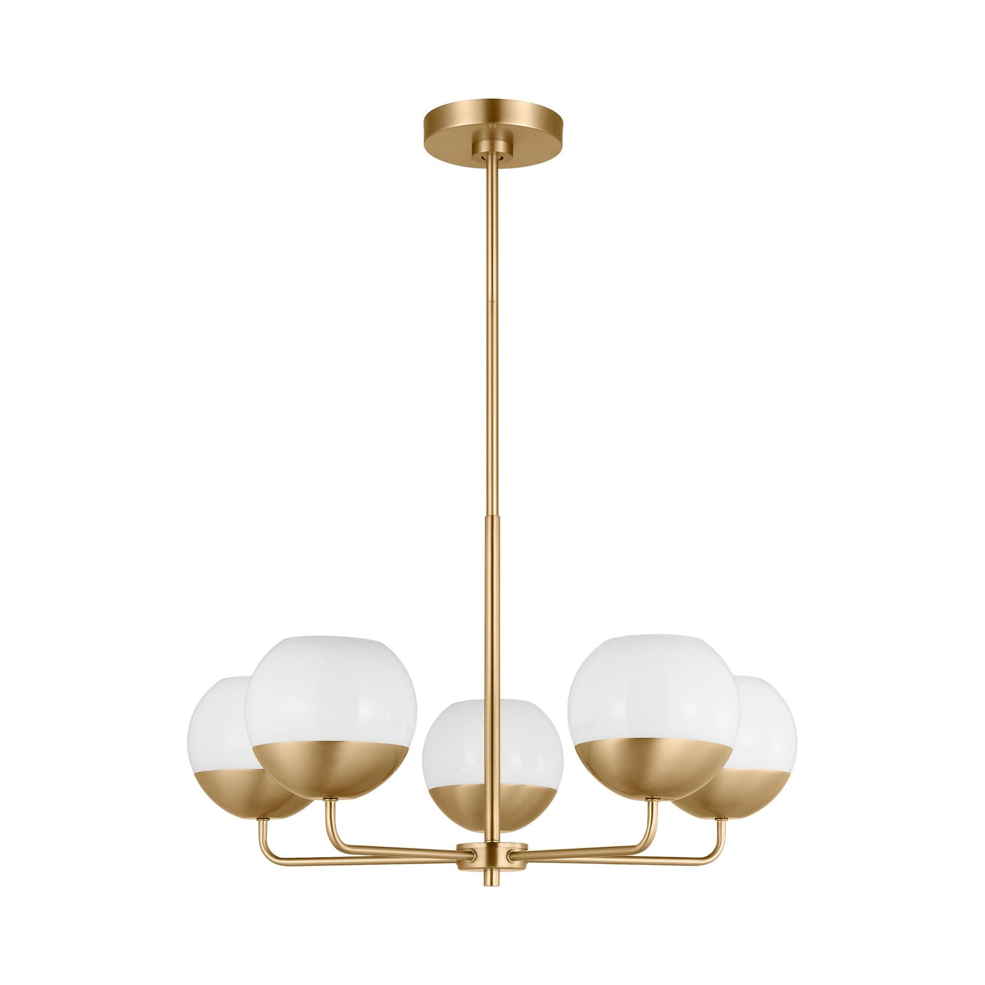 Alvin Chandelier in Satin Brass (5-Light).