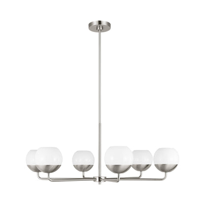 Alvin Chandelier in Brushed Nickel (6-Light).