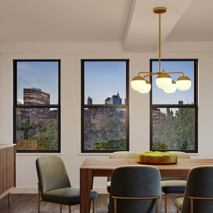 Alvin Chandelier in dining room.