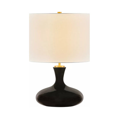 Amber Table Lamp in Black Ceramic.