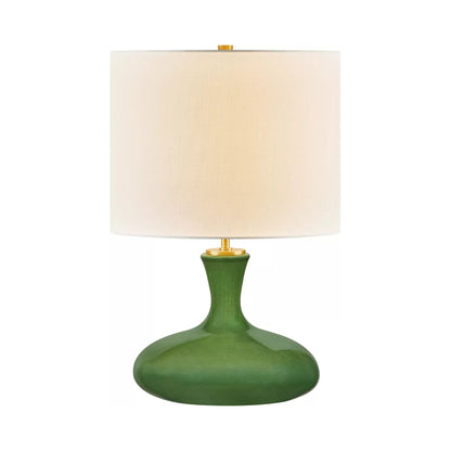 Amber Table Lamp in Green.